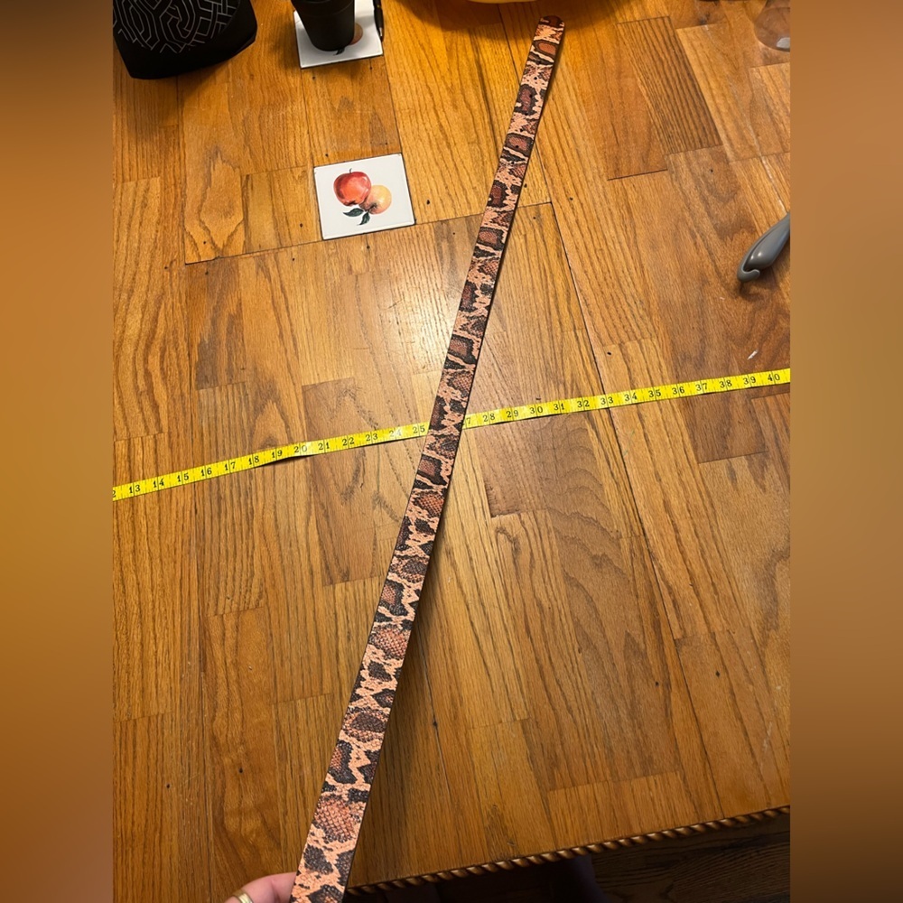 Red/Orange Snakeskin Belt - Picture 5 of 5